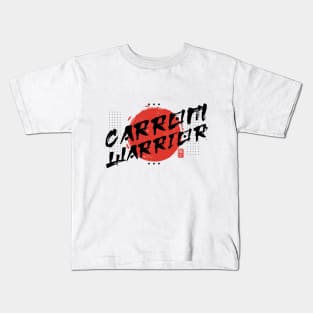 Oriental Brush Carrom Warrior Kids T-Shirt